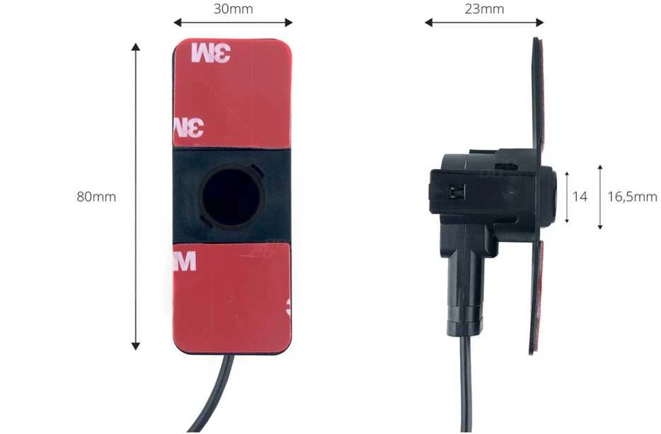 Amio Parkavimo pagalbos sistema TFT02 4,3" su HD-315-LED kamera, 4 juodi jutikliai, vidinis montavimas