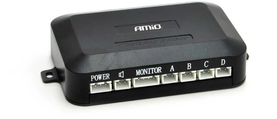 Amio Parkavimo pagalbos sistema TFT02 4,3" su HD-315-LED kamera, 4 juodi jutikliai, vidinis montavimas