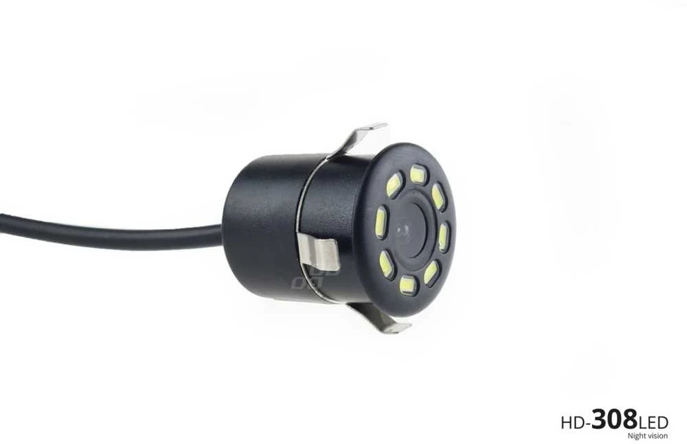 Amio Parkavimo pagalbos sistema TFT02 4,3" su HD-308-LED kamera, 4 juodi jutikliai GOLD