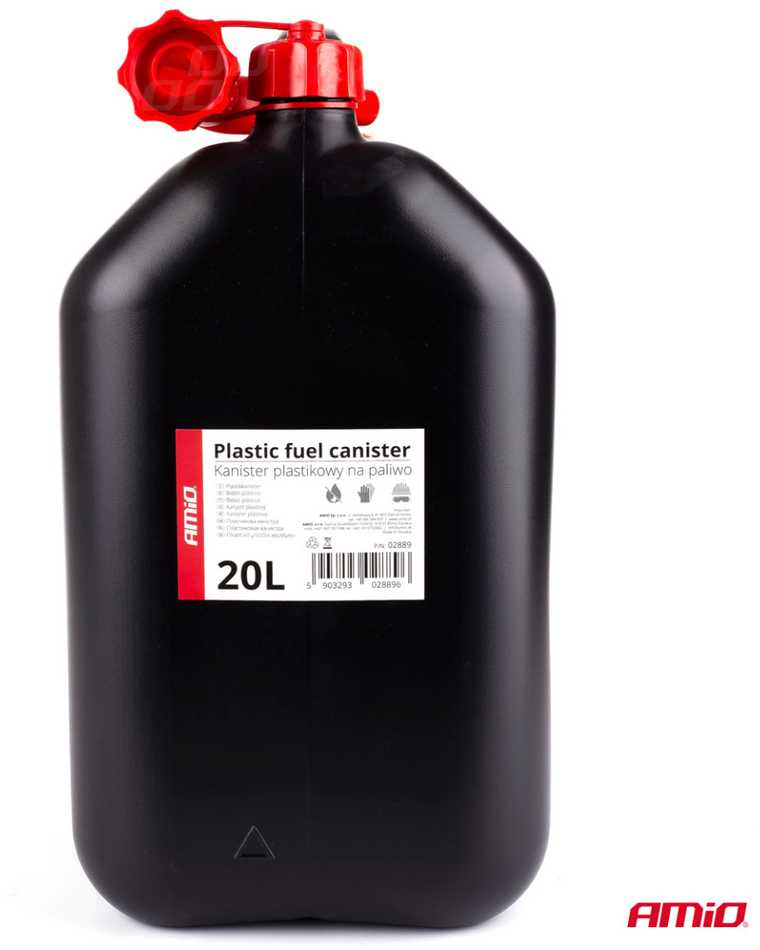 Amio Plastikinis kanistras, juodas 20l