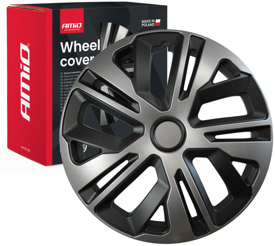 Amio komplet kołpaków 4 vnt. 14" raven ring mix graphite light amio-j50781