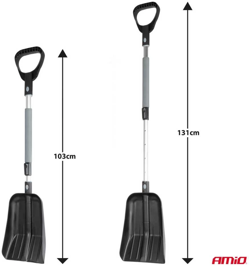 Amio Teleskopinis Sniego kastuvas su aliuminio mentele 103–131 cm