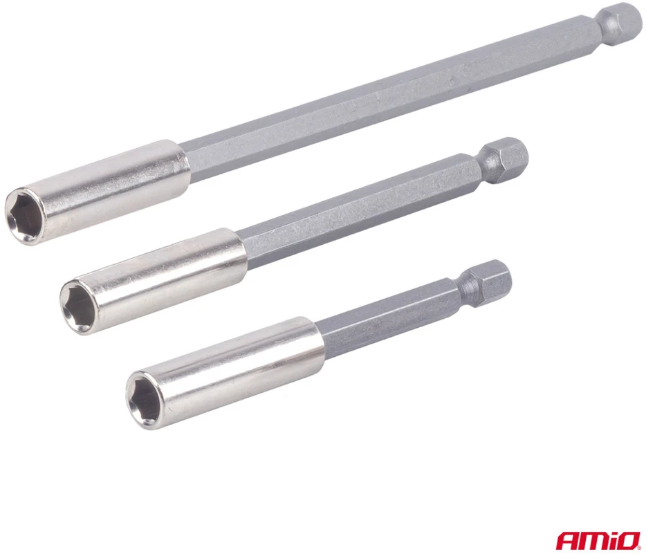 Antgalių laikiklių suktuvui rinkinys, 1/4", 3 vnt., AMIO-04934