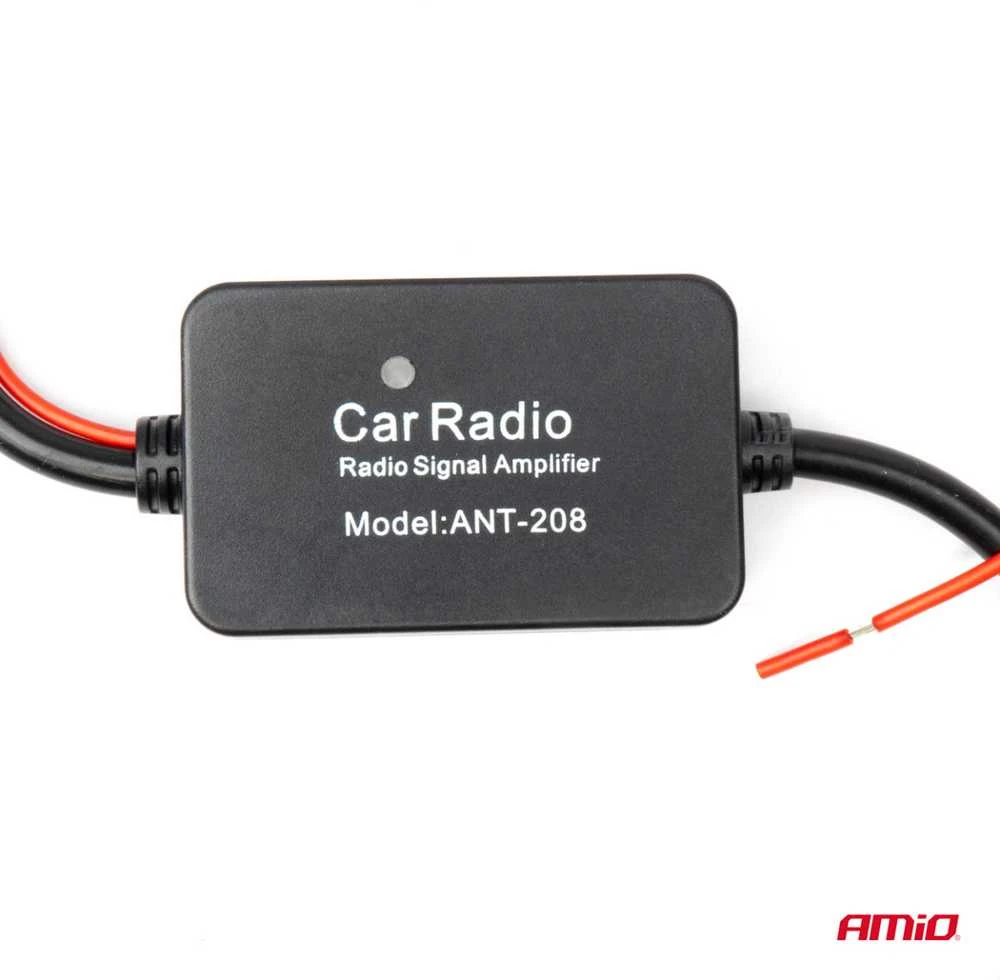 Anti-interferencinis automobilio antenos stiprintuvas 12V AMIO-04133