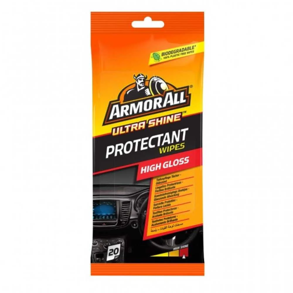 ARMORALL Servetėlės plastikiniams ir viniliniams paviršiams su blizgesiu 20vnt