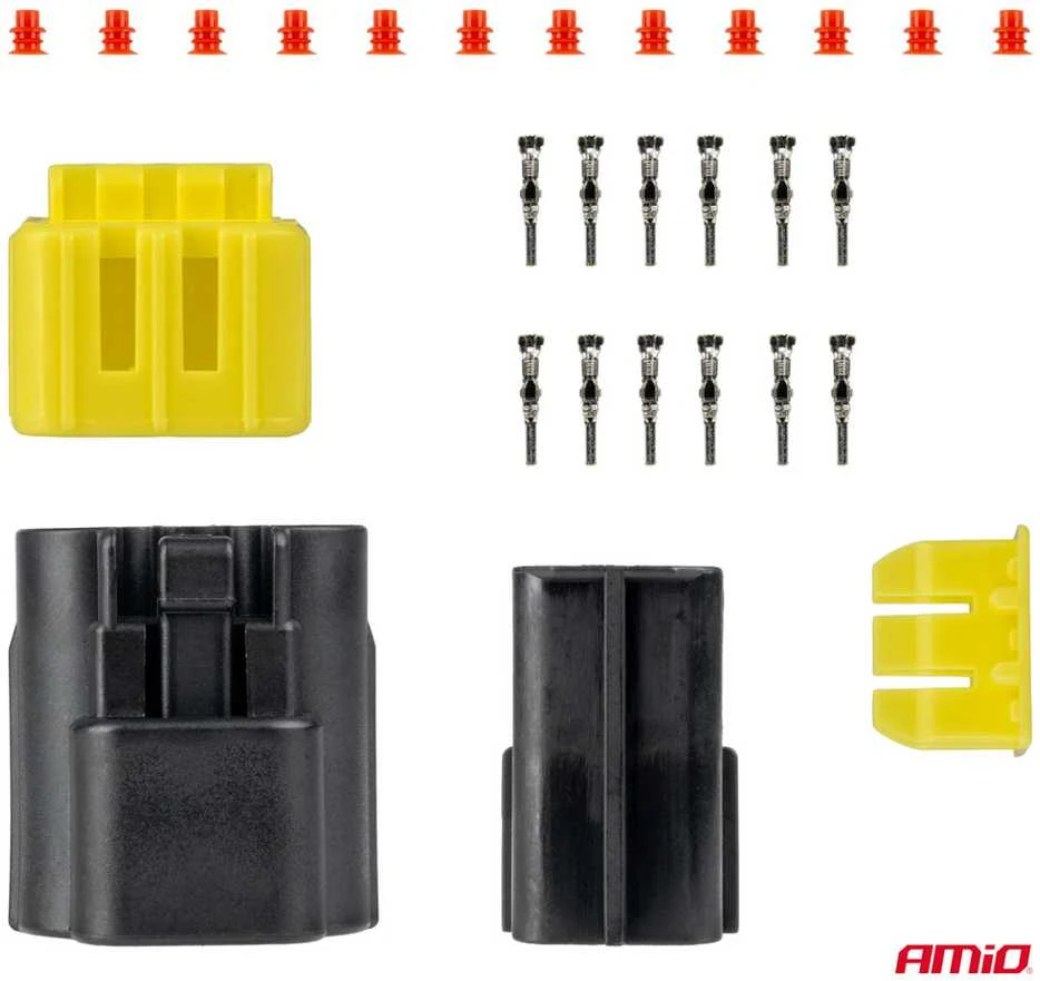 Atspari vandeniui 6 PIN jungtis – kištukas ir lizdas, 2,2 mm, AMIO-04349