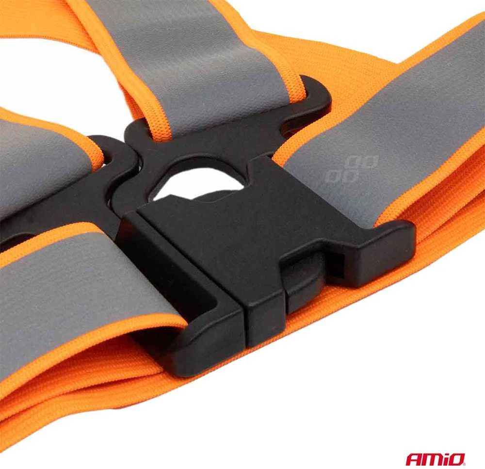 Atšvaitinė liemenė su diržais – oranžinė AMiO-03939