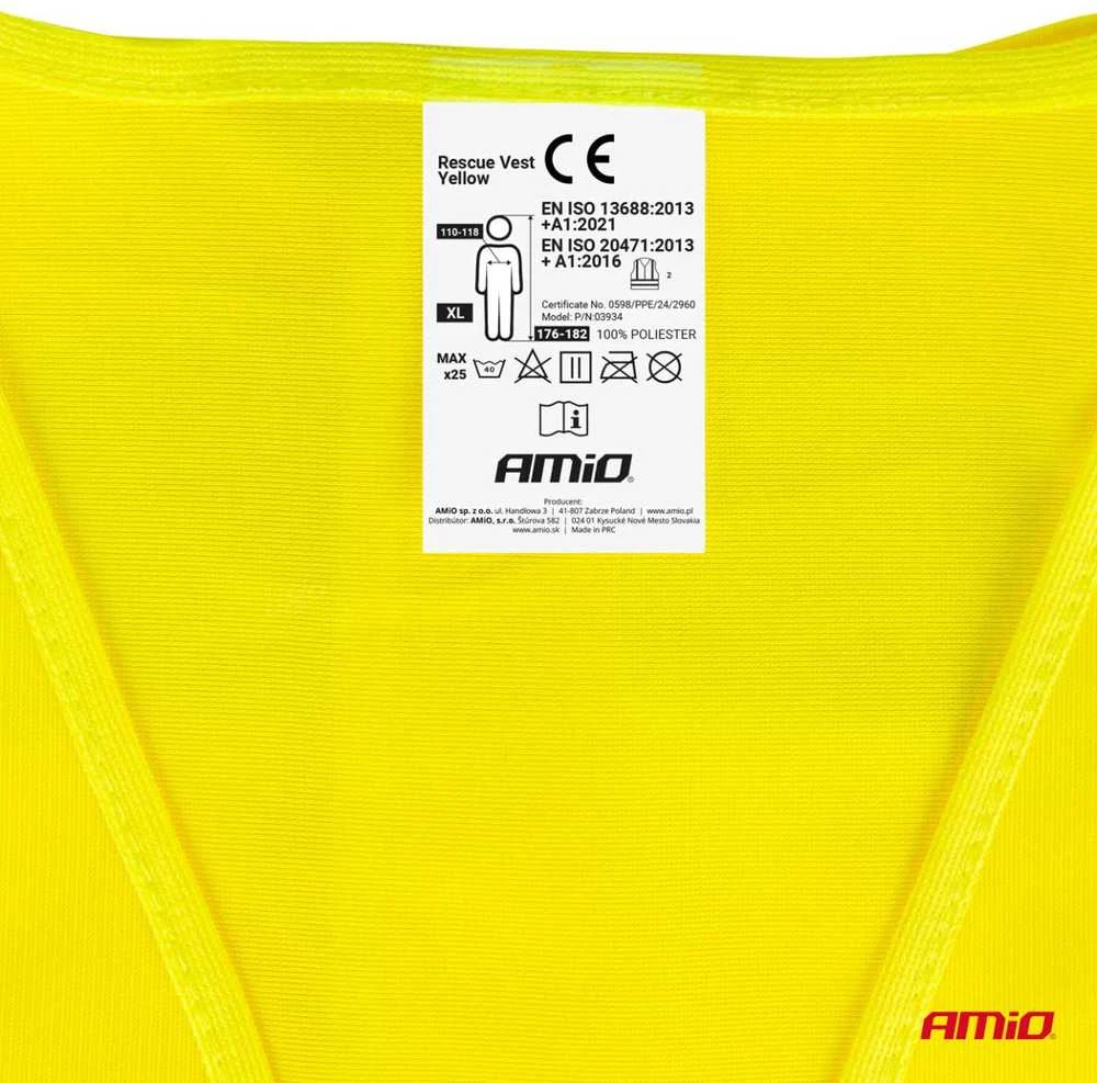 Atšvaitinė liemenė XL, geltona AMIO-03934