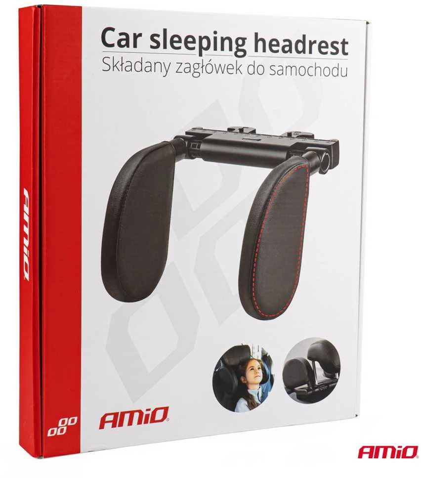 Automobilinė miego atrama galvai, odos stiliaus AMIO-02957
