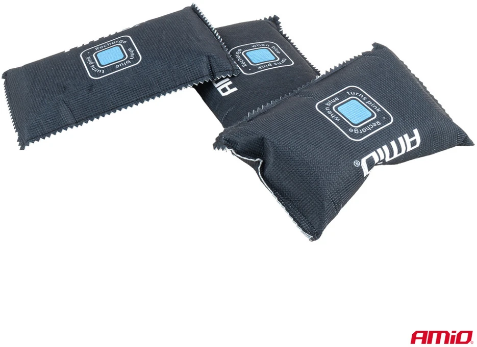 Automobilinis drėgmės sugėriklis su indikatoriumi, 3 × 400g AMIO-04878