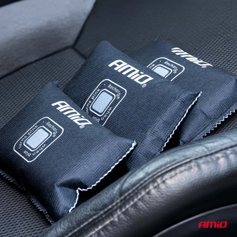 Automobilinis drėgmės sugėriklis su indikatoriumi, 3 × 400g AMIO-04878