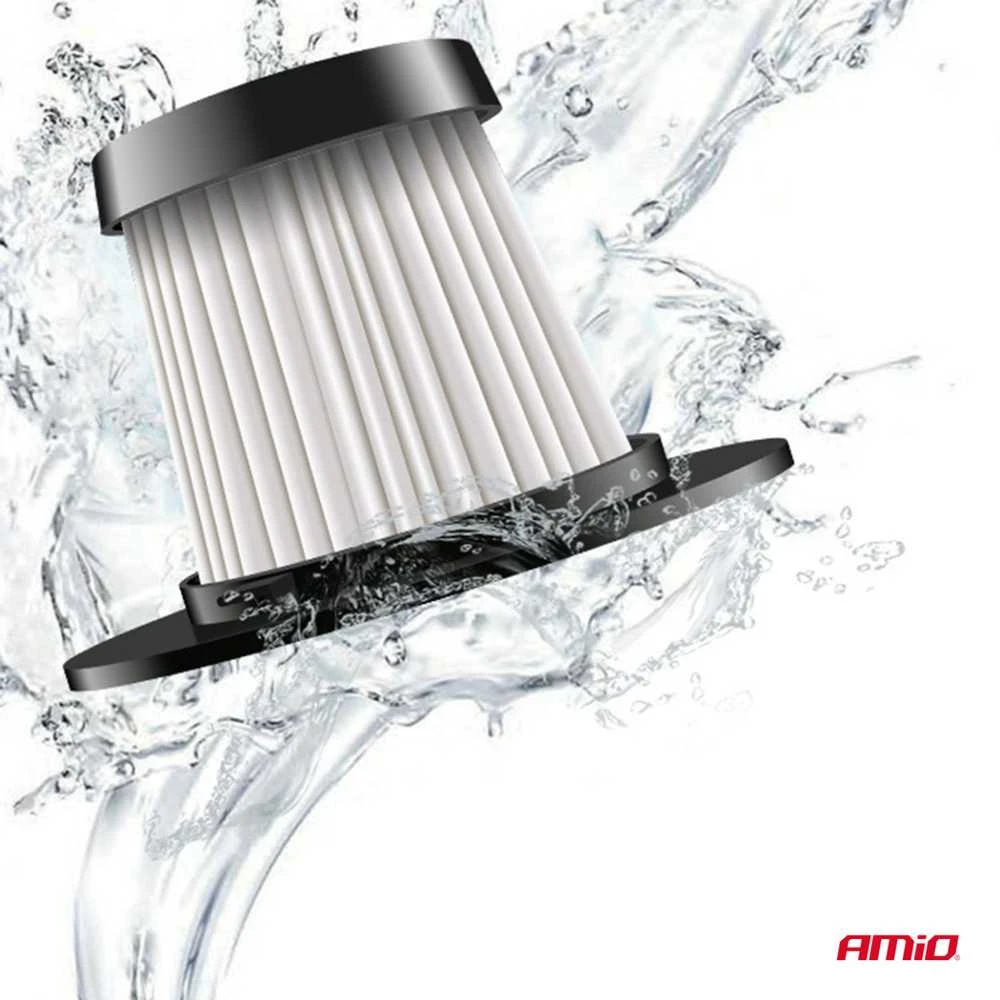 Automobilinis dulkių siurblys 12 V, 60 W, su HEPA filtru, 5kPa AMIO-03691