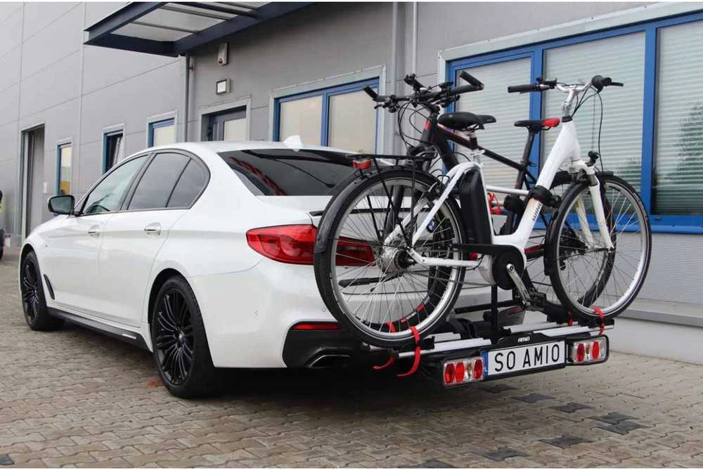Automobilinis dviračių laikiklis ant kablio E-Bike – 2 dviračiams TBC-02/2 AMIO-02585