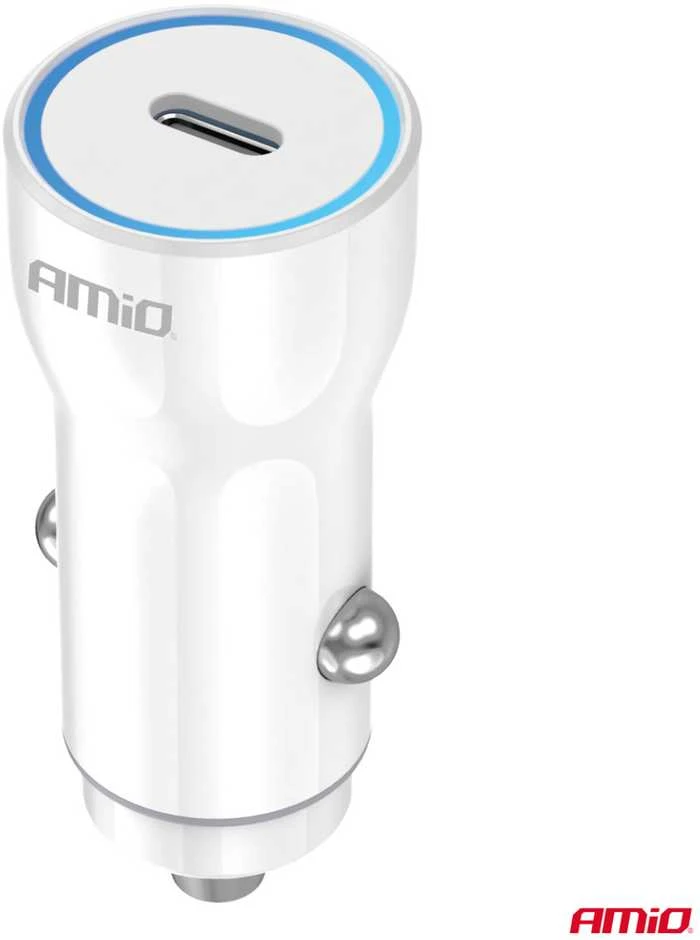 Automobilinis įkroviklis USB-C 20W 12/24V AMiO-03880