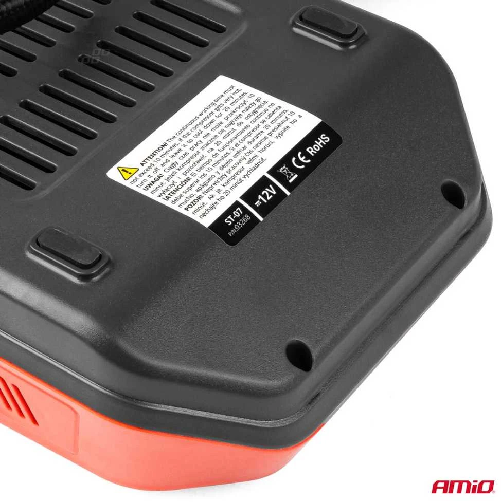 Automobilinis oro kompresorius 12 V, LCD, LED, AMIO-03268