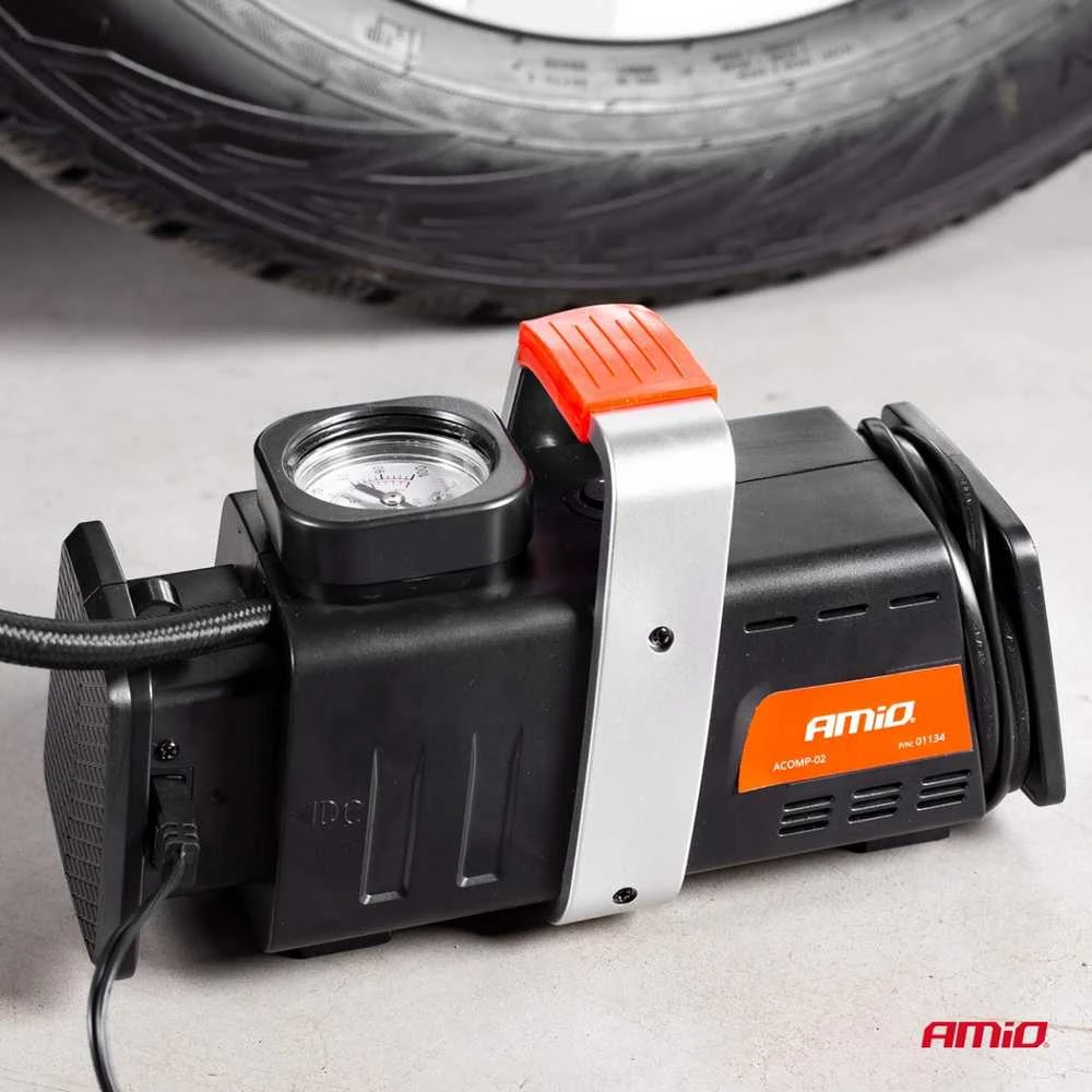 kompresorius automobilinis pompka 12v 230v acomp-02 amio-01134