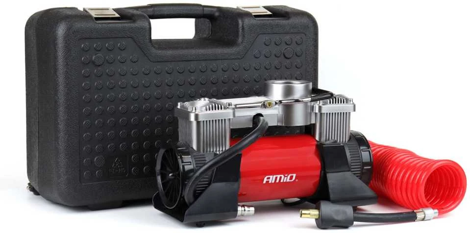 Automobilinis oro kompresorius, 2 cilindrai 12V HQ AMiO-02640