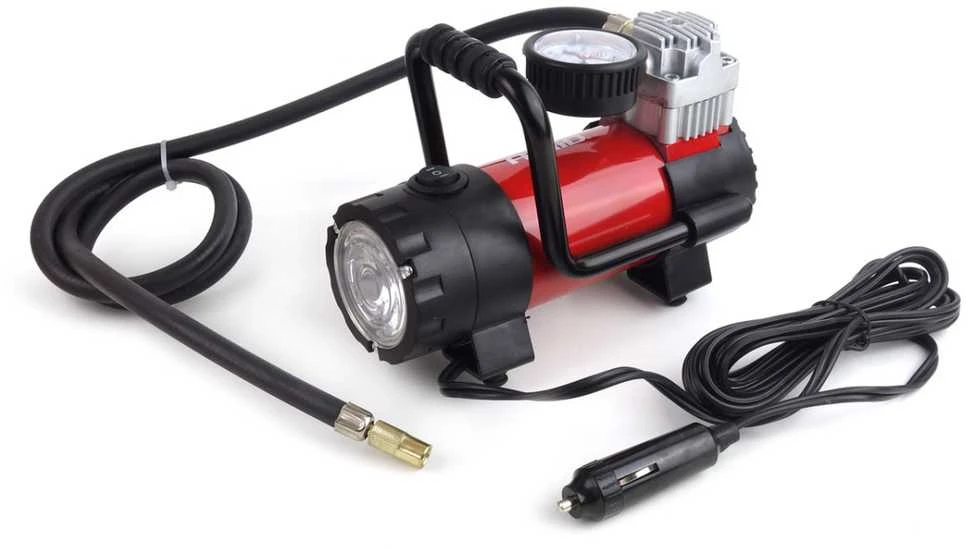 Automobilinis oro kompresorius HQ su LED apšvietimu 12V ACOMP-06 AMIO-02180