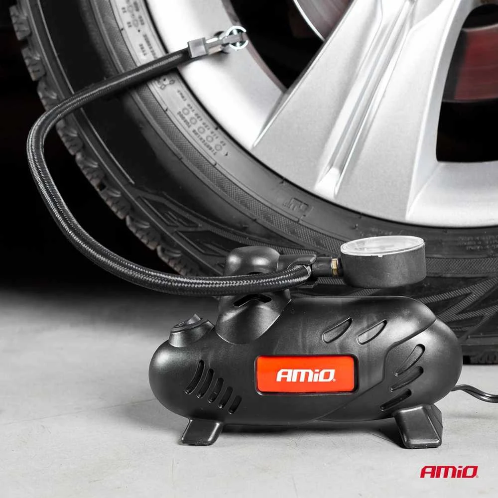 Automobilinis oro kompresorius su LED apšvietimu 12V ACOMP-07 AMIO-02181