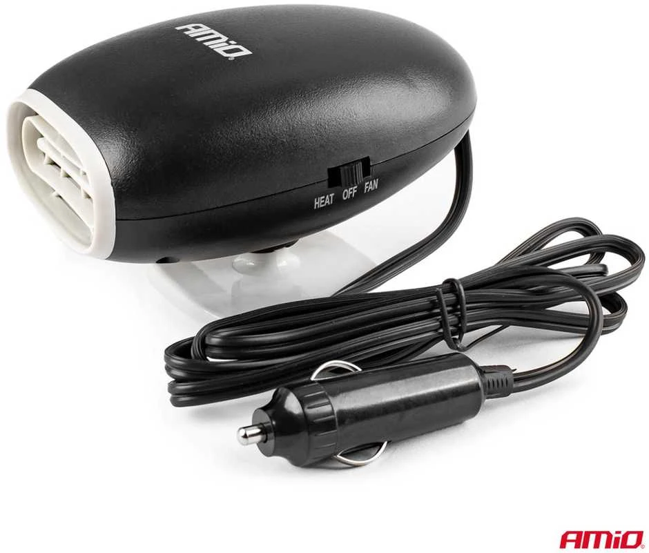 Automobilinis šildytuvas su ventiliatoriumi 12V 150W AMIO-02900