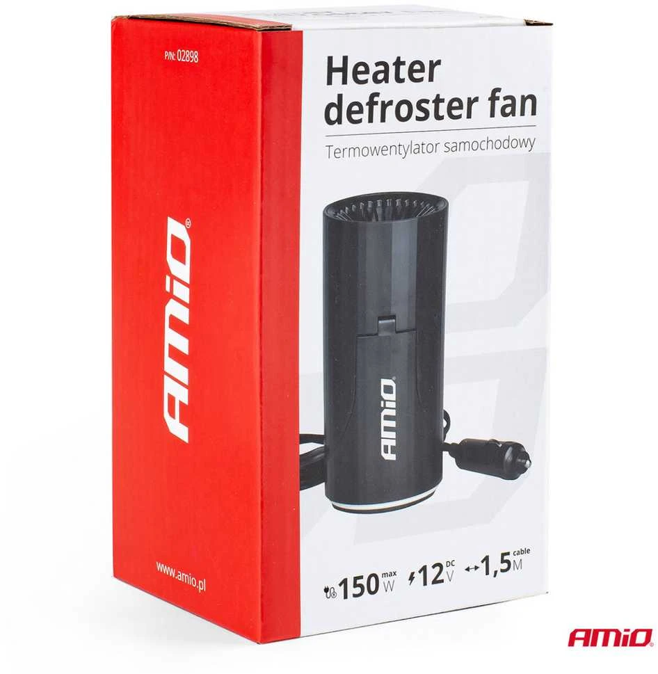 Automobilinis šildytuvas su ventiliatoriumi 12V 150W AMIO-02898