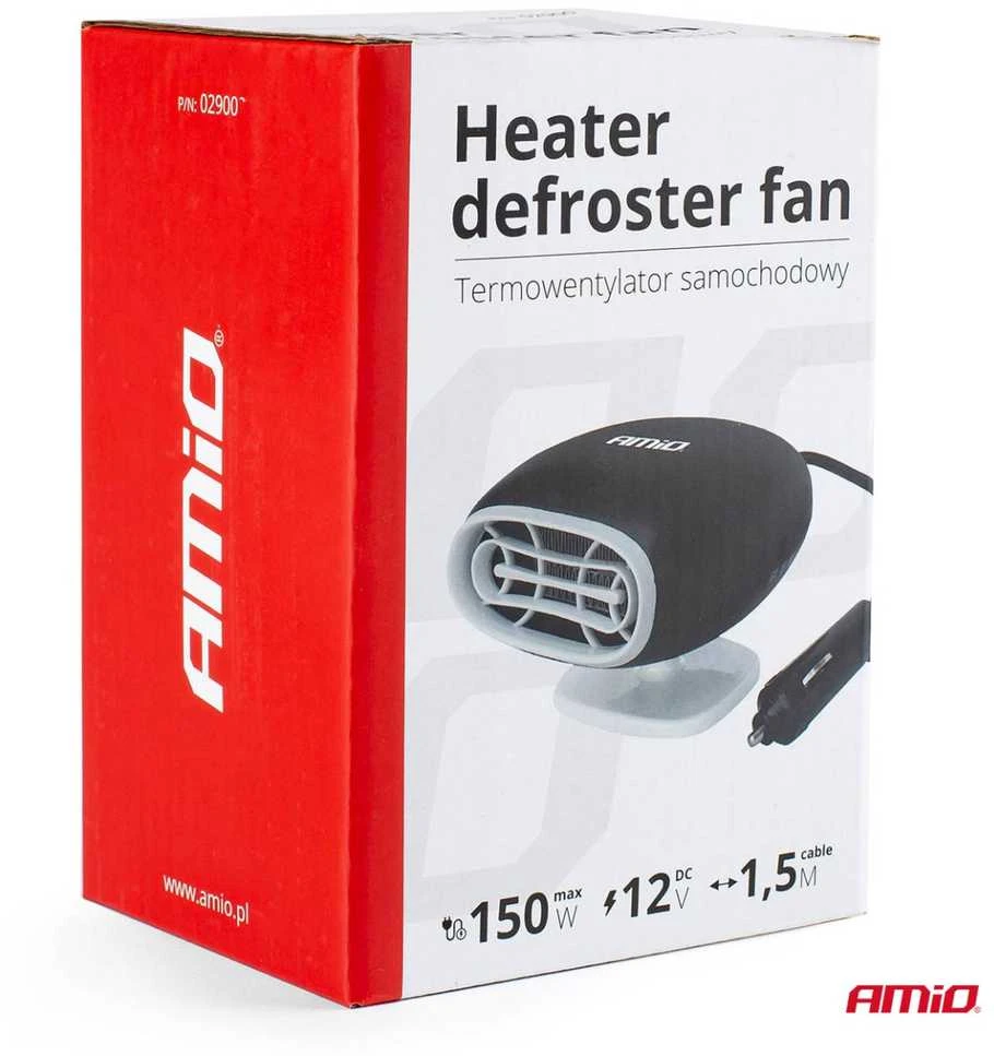 Automobilinis šildytuvas su ventiliatoriumi 12V 150W AMIO-02900