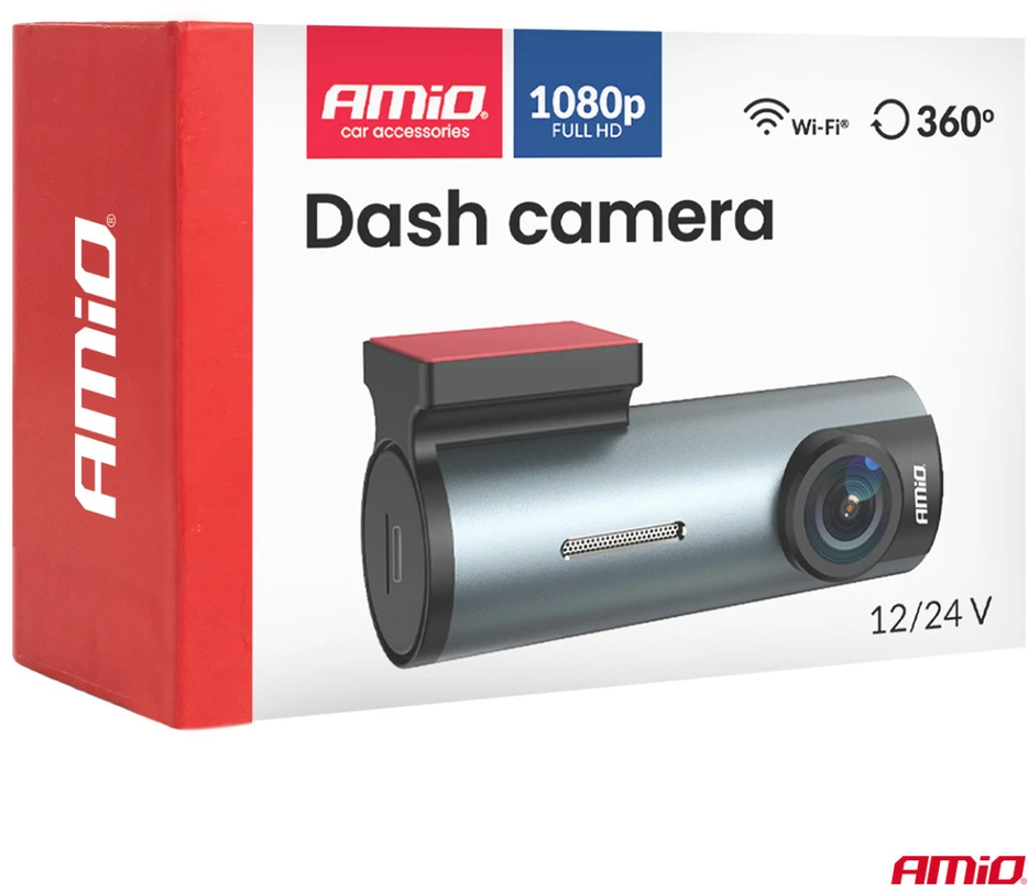 Automobilinis vaizdo registratorius 1K WLAN Wi-Fi Full HD 128 GB AMIO-04798