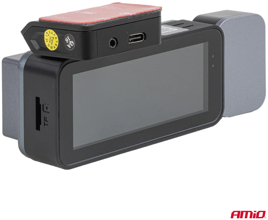 Automobilinis vaizdo registratorius 4K + 1K + 2K WLAN Wi-Fi UHD 512 GB AMIO-04802.
