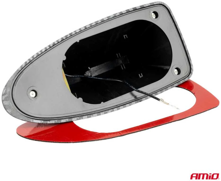 Automobilio antena „Shark Fin“ su anglies pluošto dangčiu AMIO-04156