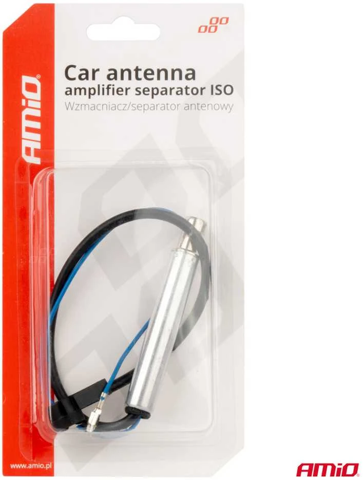 Automobilio antenos signalo stiprintuvas-separatorius ISO AMIO-04131