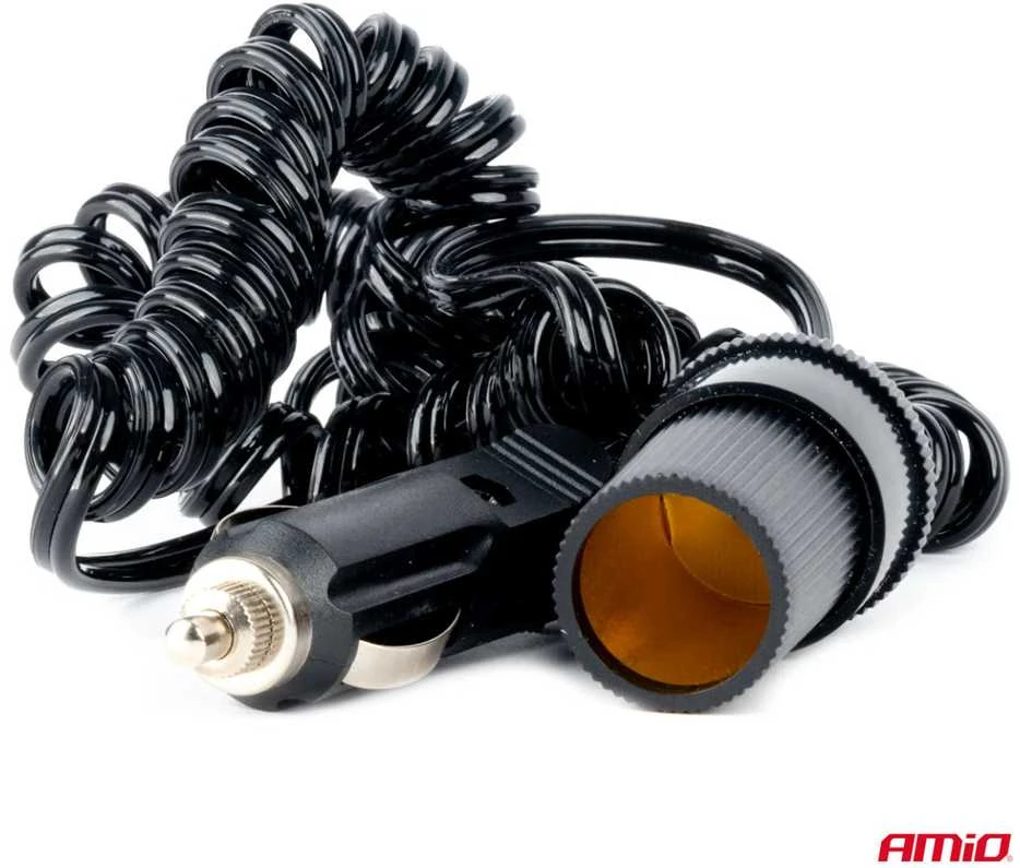 Automobilio maitinimo lizdo pratęsimo kabelis 12/24V 300 cm, AMIO-03805