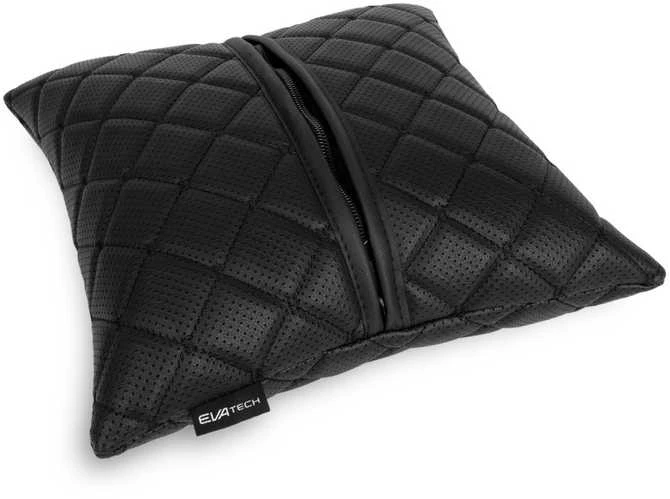 Automobilio pagalvė EVAtech ECO 30x30 cm - juoda / juodos siūlės