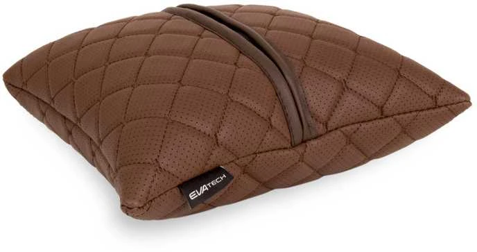 Automobilio pagalvė EVAtech ECO 30x30 cm - ruda / rudos siūlės