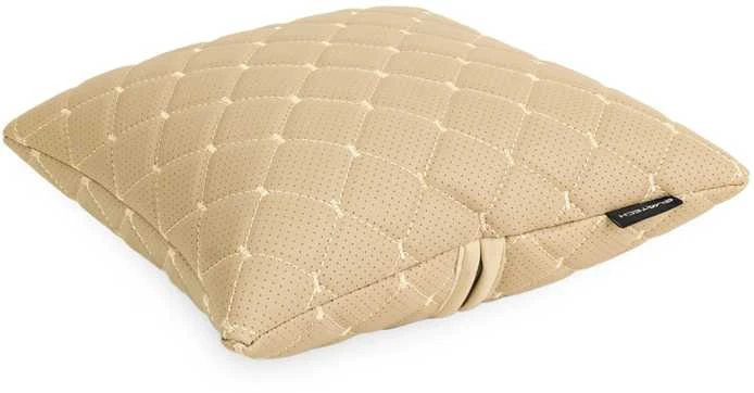 Automobilio pagalvė EVAtech ECO 30x30 cm - smėlio / smėlio siūlės