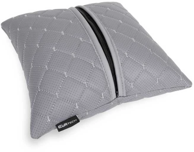 Automobilio pagalvė EVAtech ECO 30x30 cm - pilka / pilkos siūlės