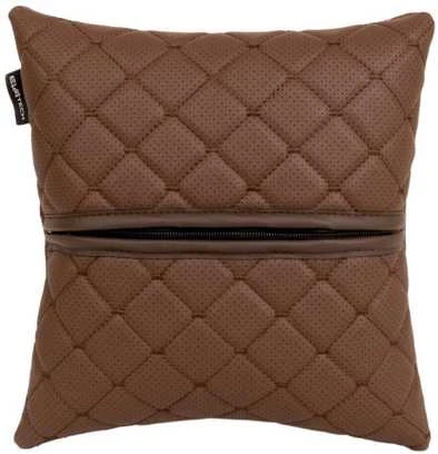 Automobilio pagalvė EVAtech ECO 30x30 cm - ruda / rudos siūlės