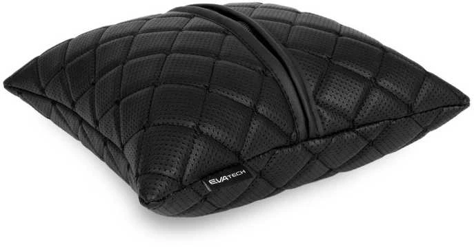 Automobilio pagalvė EVAtech ECO 30x30 cm - juoda / juodos siūlės