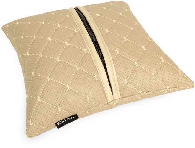 Automobilio pagalvė EVAtech ECO 30x30 cm - smėlio / smėlio siūlės