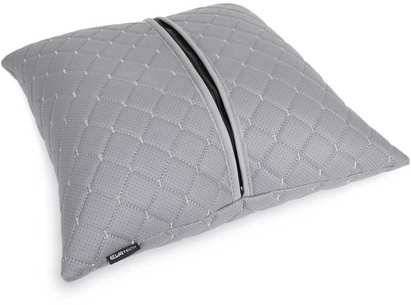 Automobilio pagalvė EVAtech ECO 40x40 cm - pilka / pilkos siūlės
