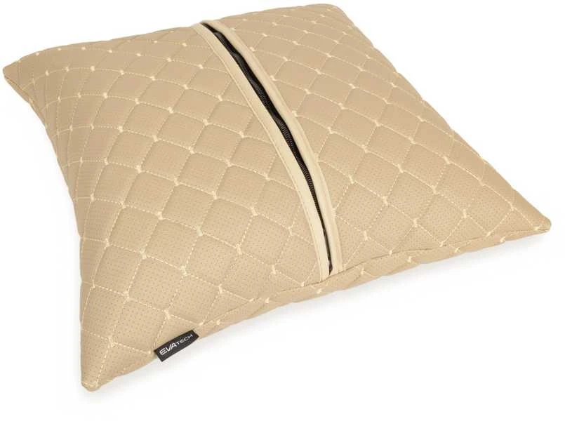 Automobilio pagalvė EVAtech ECO 40x40 cm - smėlio / smėlio siūlės