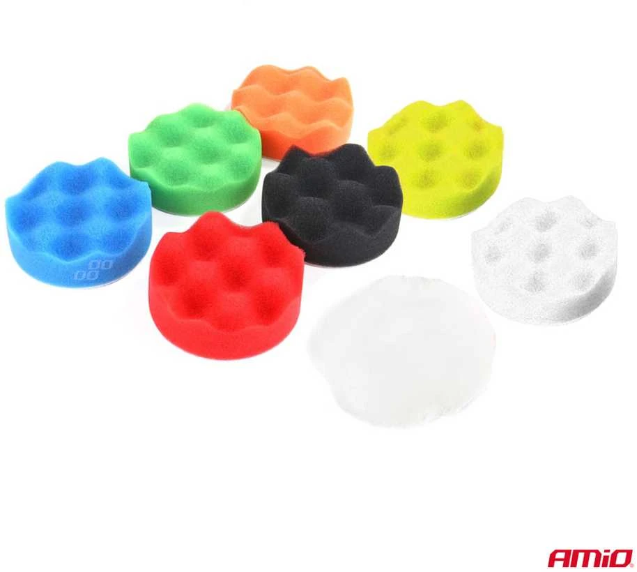 Automobilio poliravimo rinkinys, 7 vnt. 80 mm AMIO-03699
