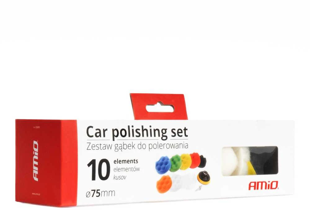 Automobilio poliravimo rinkinys, 7 vnt. 80 mm AMIO-03699