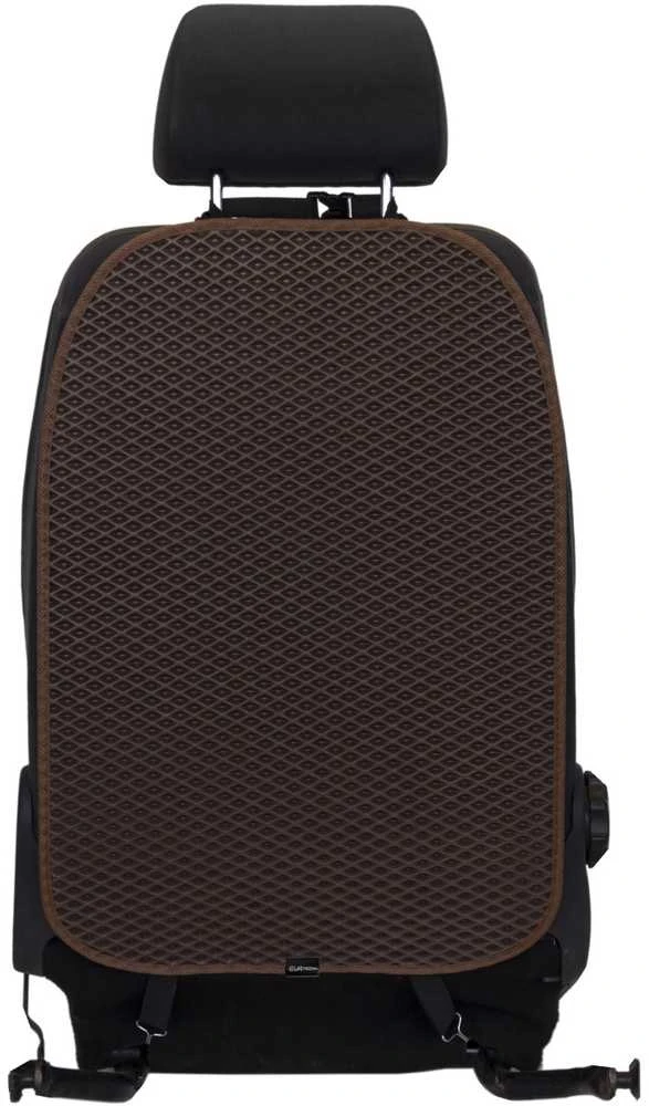 Automobilio sėdynės atlošo apsauga nuo vaikų EVAtech 68x46 cm - ruda / rudi kraštai