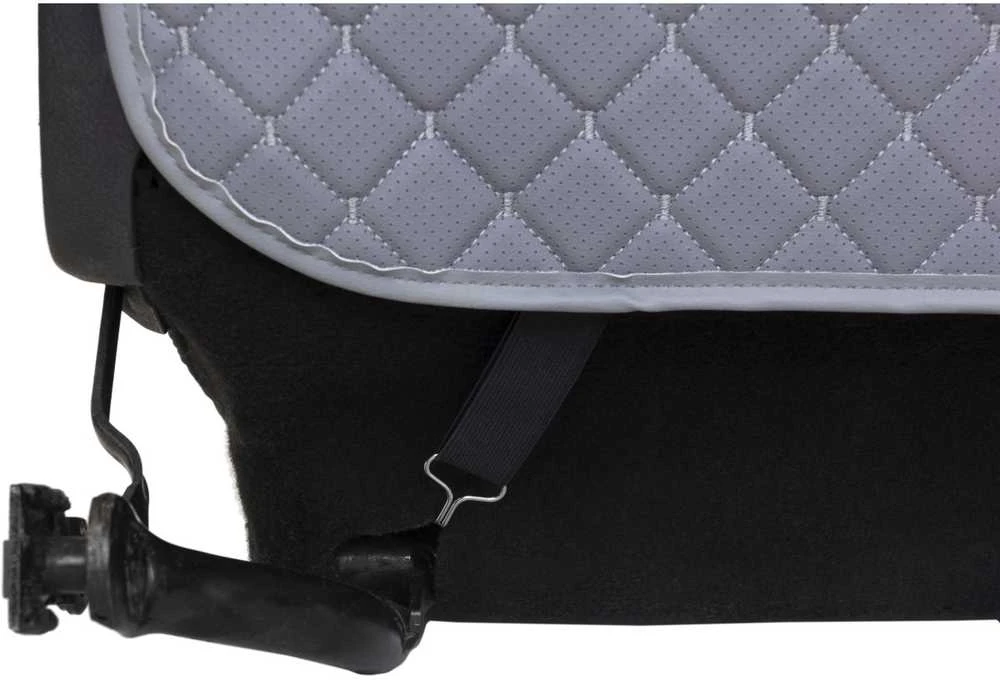 Automobilio sėdynės atlošo apsauga nuo vaikų EVAtech ECO 75x46 cm - pilka / pilki kraštai / pilkos siūlės