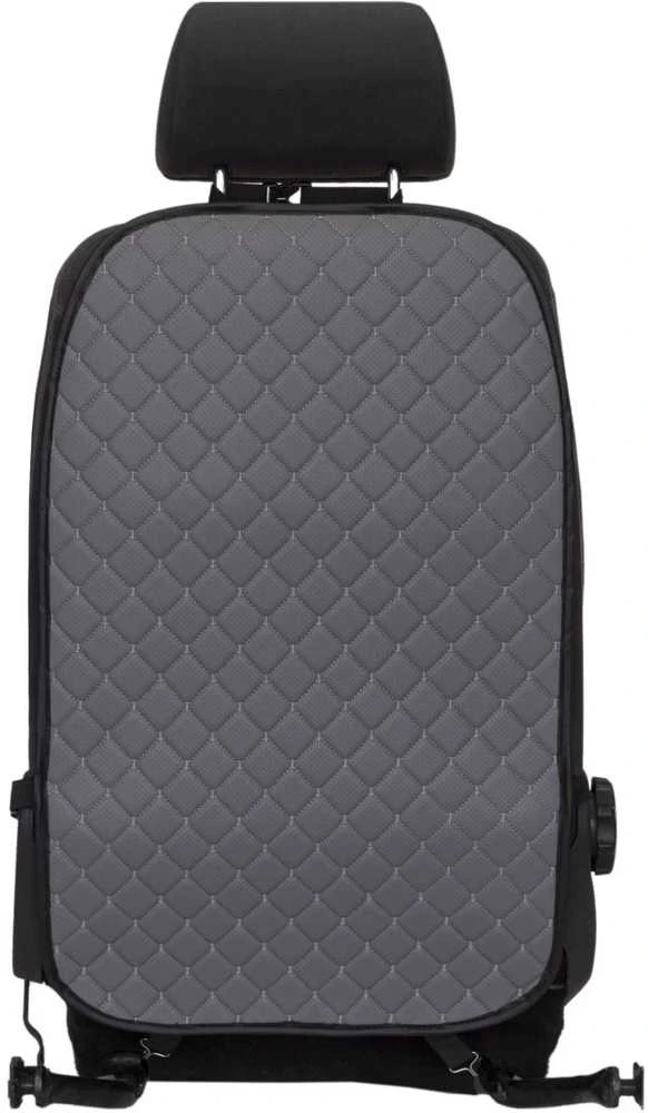 Automobilio sėdynės atlošo apsauga nuo vaikų EVAtech ECO 75x46 cm - pilka / juodi kraštai / pilkos siūlės
