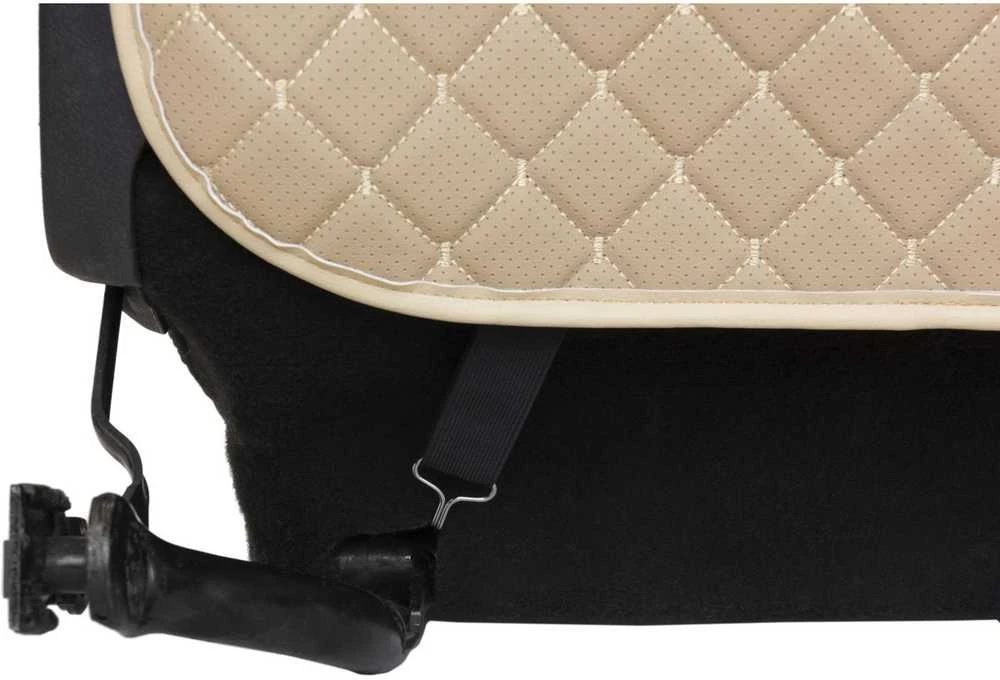 Automobilio sėdynės atlošo apsauga nuo vaikų EVAtech ECO 75x46 cm - smėlio / smėlio kraštai / smėlio siūlės