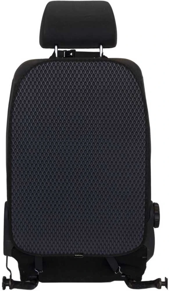 Automobilio sėdynės atlošo apsauga nuo vaikų EVAtech 68x46 cm - pilka / juodi kraštai