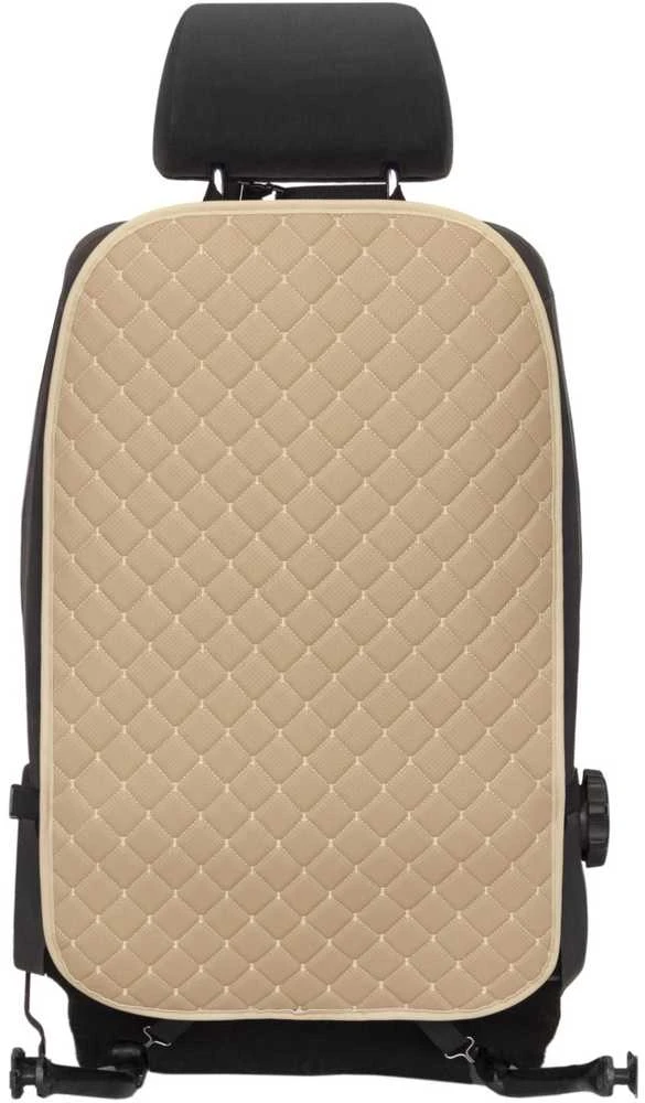 Automobilio sėdynės atlošo apsauga nuo vaikų EVAtech ECO 75x46 cm - smėlio / smėlio kraštai / smėlio siūlės