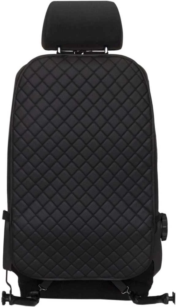 Automobilio sėdynės atlošo apsauga nuo vaikų EVAtech ECO 75x46 cm - juoda / juodi kraštai / juodos siūlės