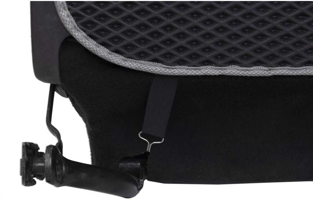 Automobilio sėdynės atlošo apsauga nuo vaikų EVAtech 68x46 cm - juoda / pilki kraštai
